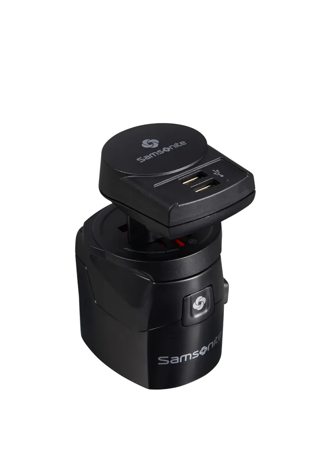 samsonite-world-adapter-pro-3-p-usb-adaptateur-universel-de-voyage-noir image 1