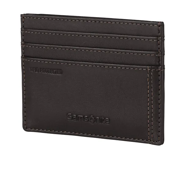 samsonite-attack-2-porte-cartes-cuir-7-6-cm-avec-protection-rfid-marron image 1