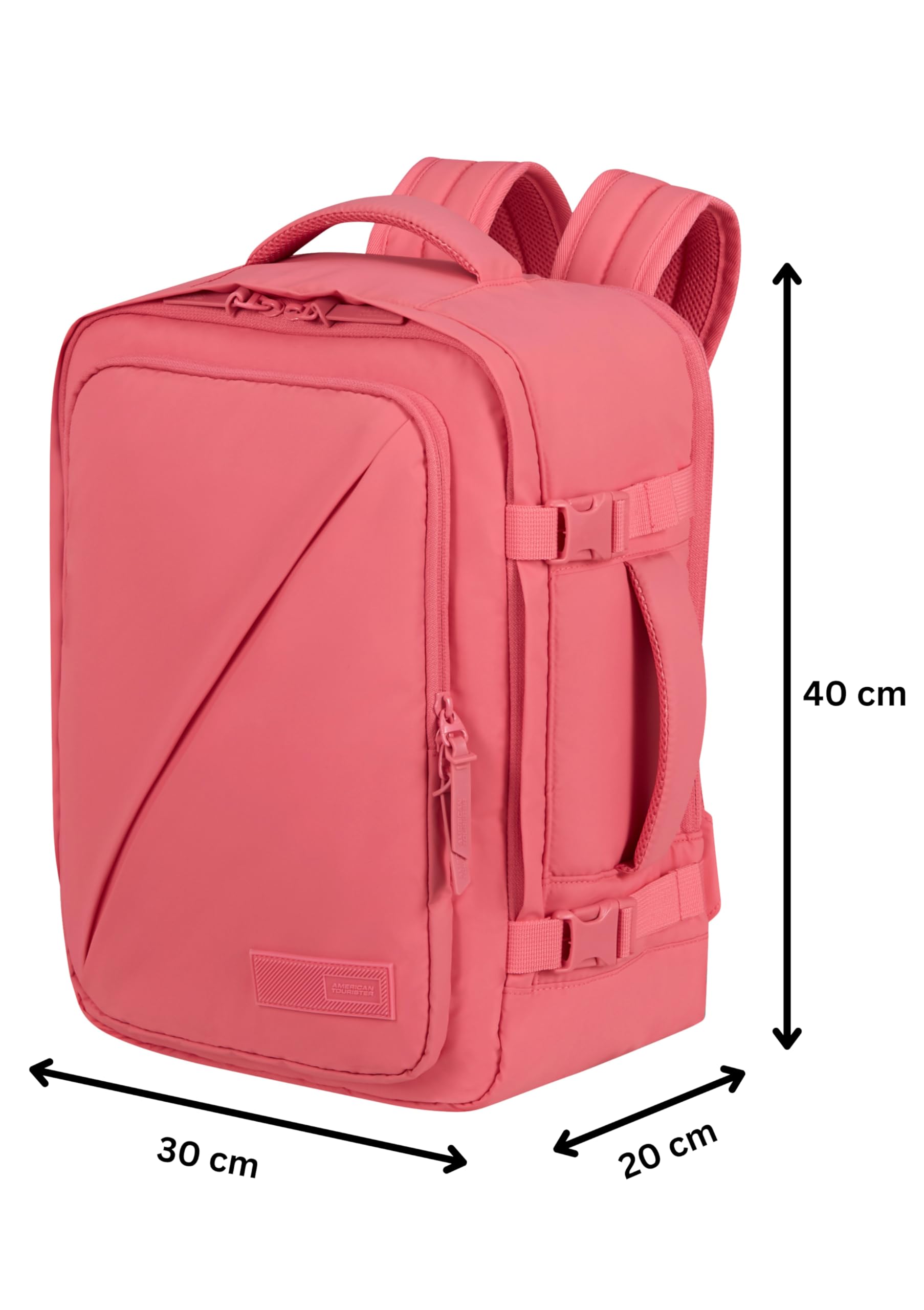 american-tourister-take2-sac-dos-cabine-26-5-l-rose-100-pet-recycl-compartiment- image 6