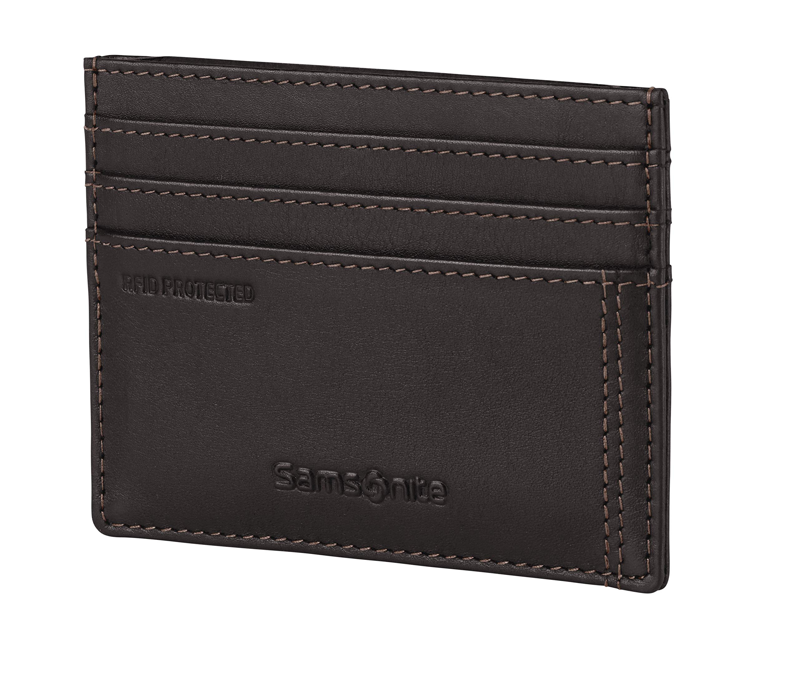 samsonite-attack-2-porte-cartes-cuir-7-6-cm-avec-protection-rfid-marron image 1