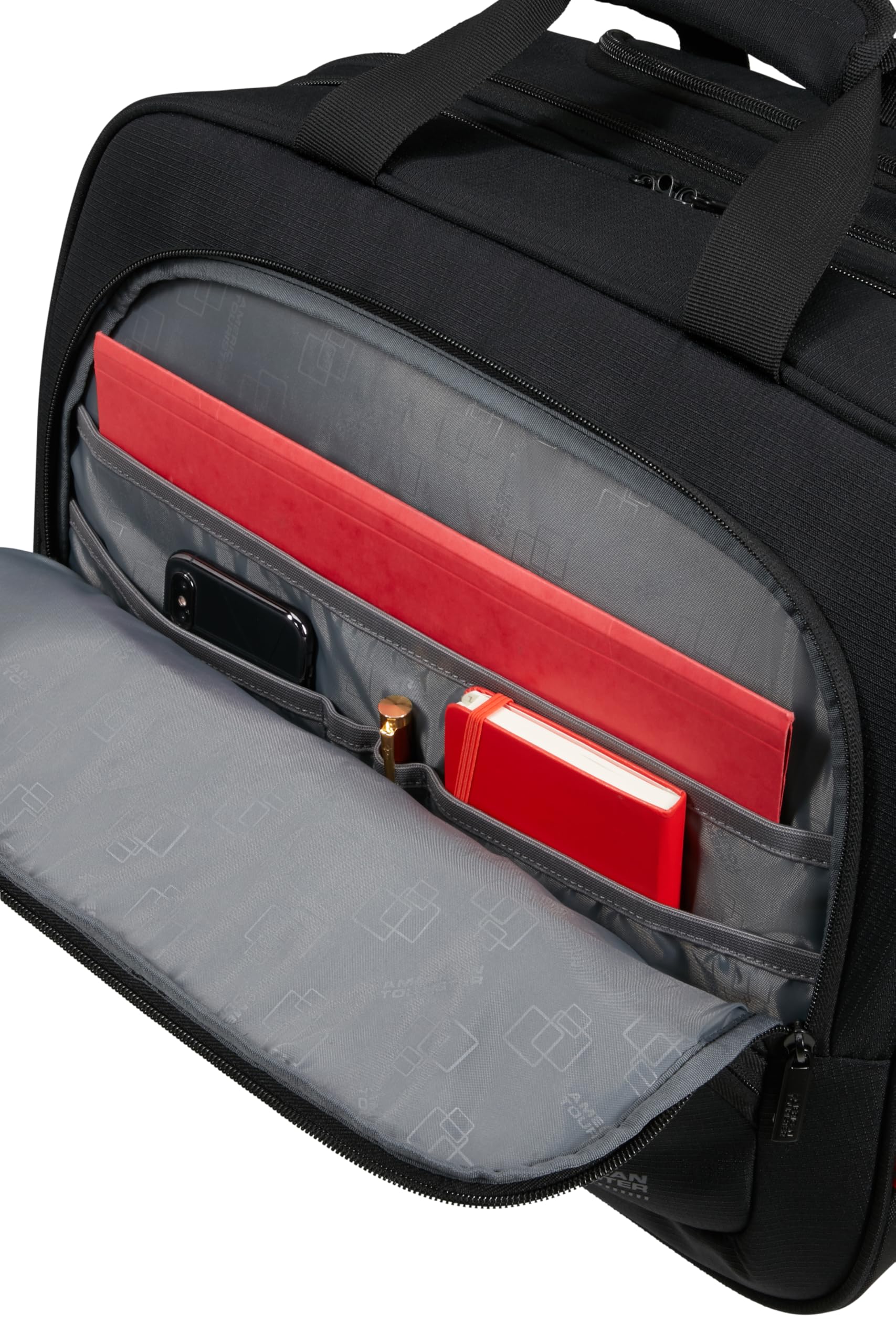 american-tourister-at-work-nxt-sac-ordinateur-roulettes-15-6-cabine-33l-noir image 8